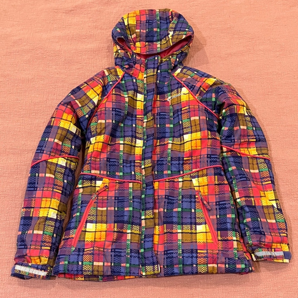 Columbia 14-15-16 years teen girls  colorful Plaid waterproof winter coat